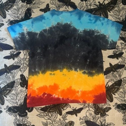 LED ZEPPELIN US Tour 1975 Icarus Tie Dye Rock Graphic T Shirt Mens Size L 4