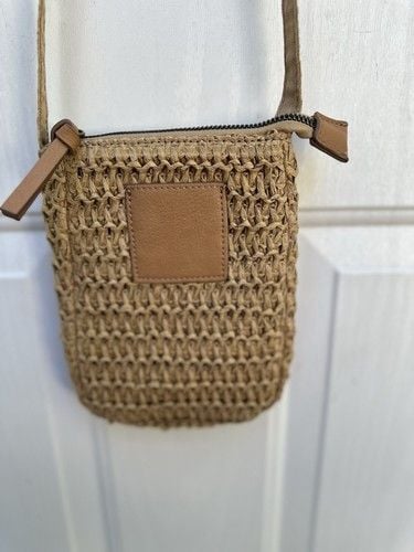 NWOT Sonoma Goods For Life Rectangular Straw Crossbody Boho Minimalist Resort 7