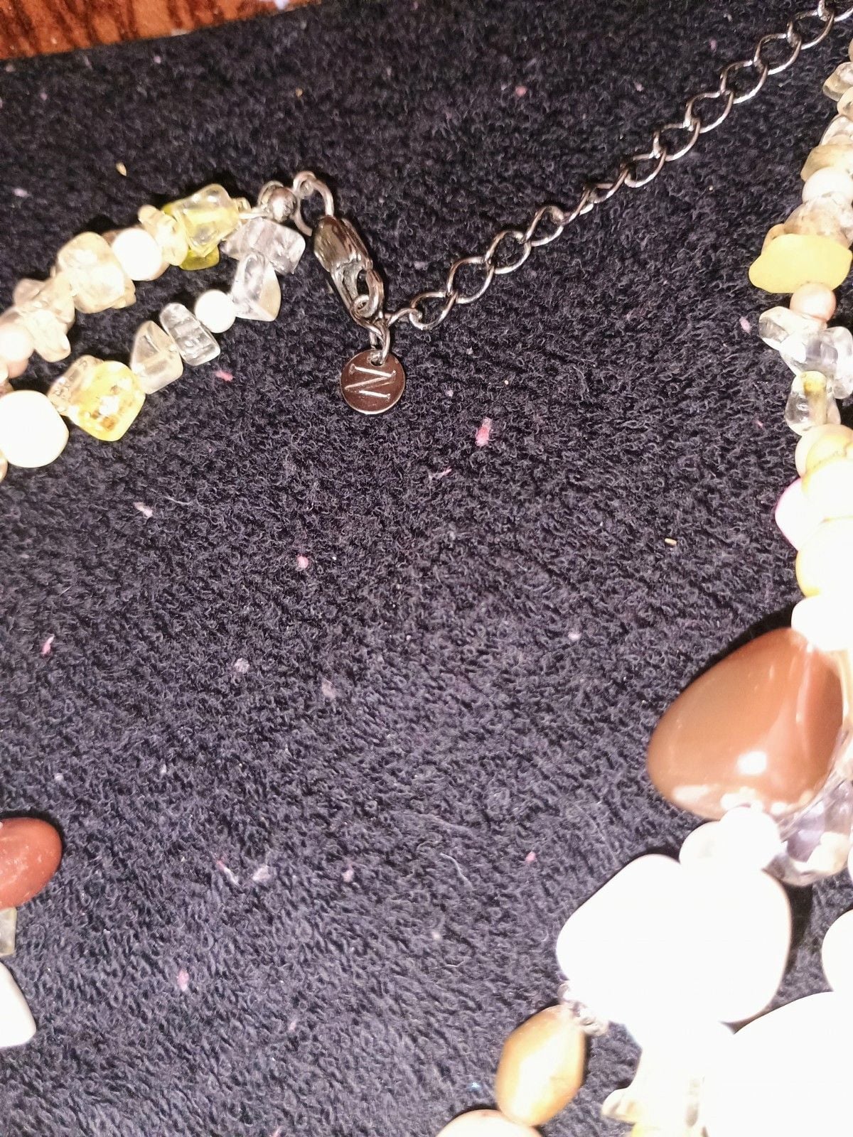 Chunky Multi Stone Cross Necklace 4