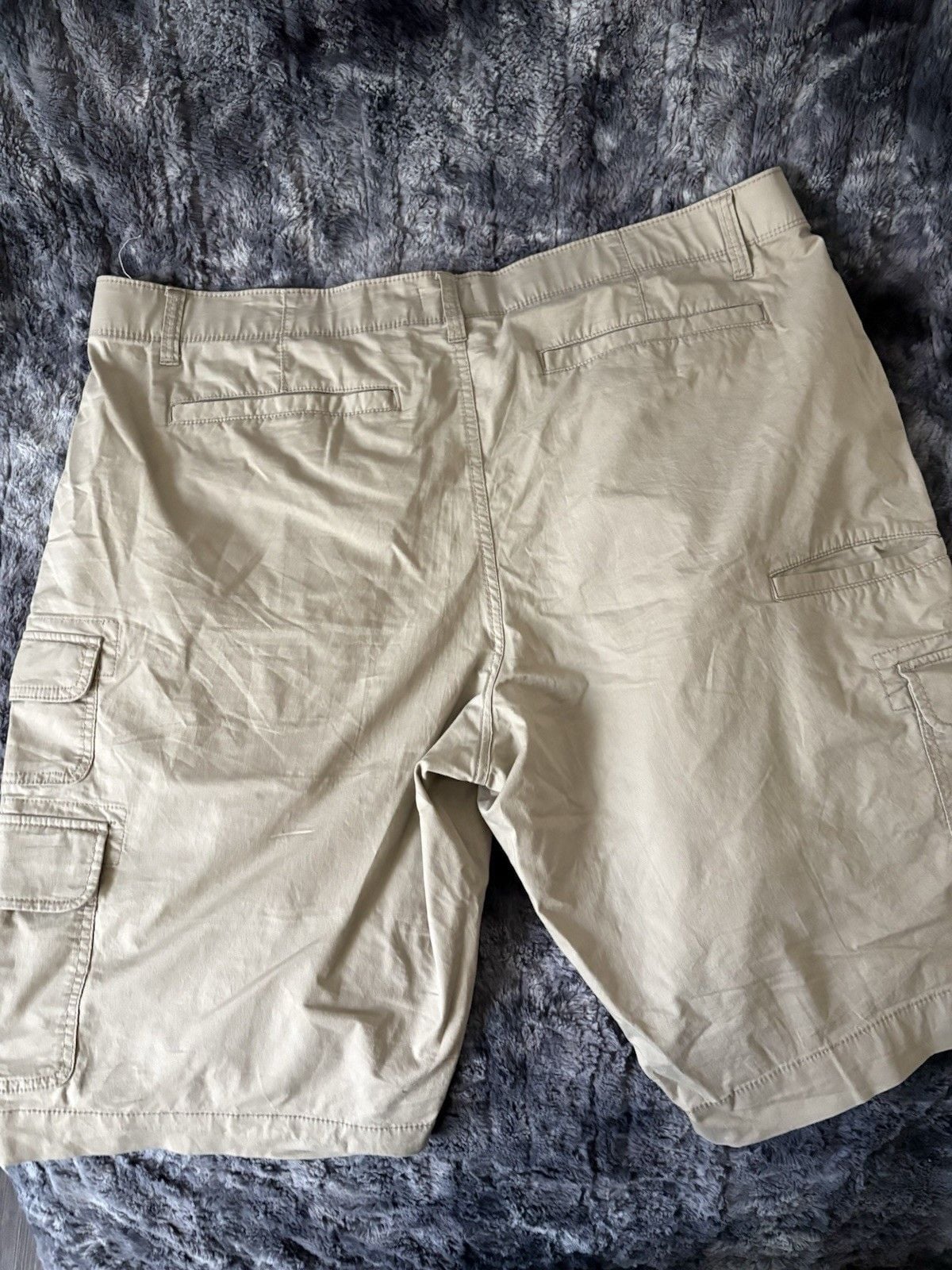 George Mens Cargo Shorts Size 46 Beige Khaki Big and Tall Multi Pocket 8