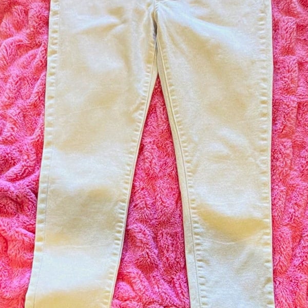 American Eagle Women's Skinny Jeans White Stretch Denim High Rise