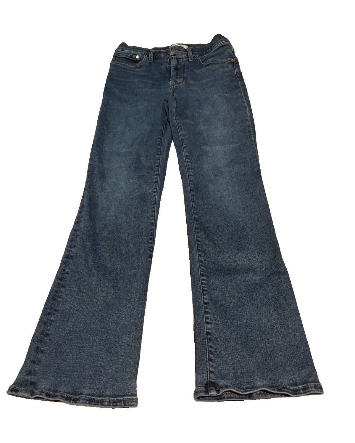 Madewell Women’s Dark Wash Bootcut Blue Denim Jeans Mid-Rise 5-Pocket 2