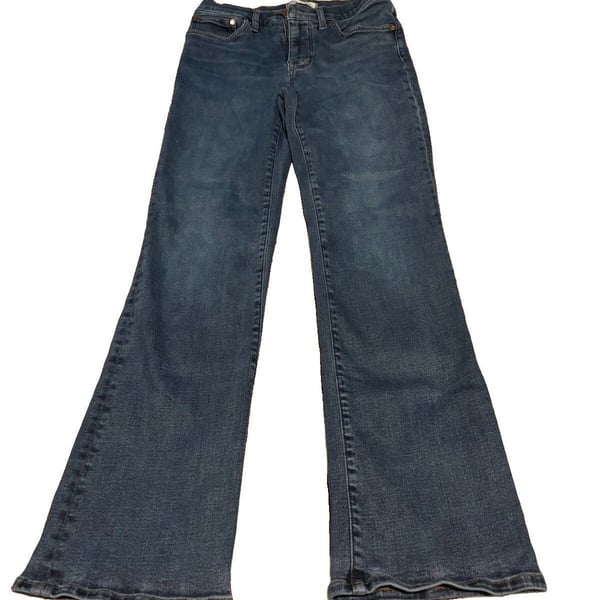Madewell Women’s Dark Wash Bootcut Blue Denim Jeans Mid-Rise 5-Pocket