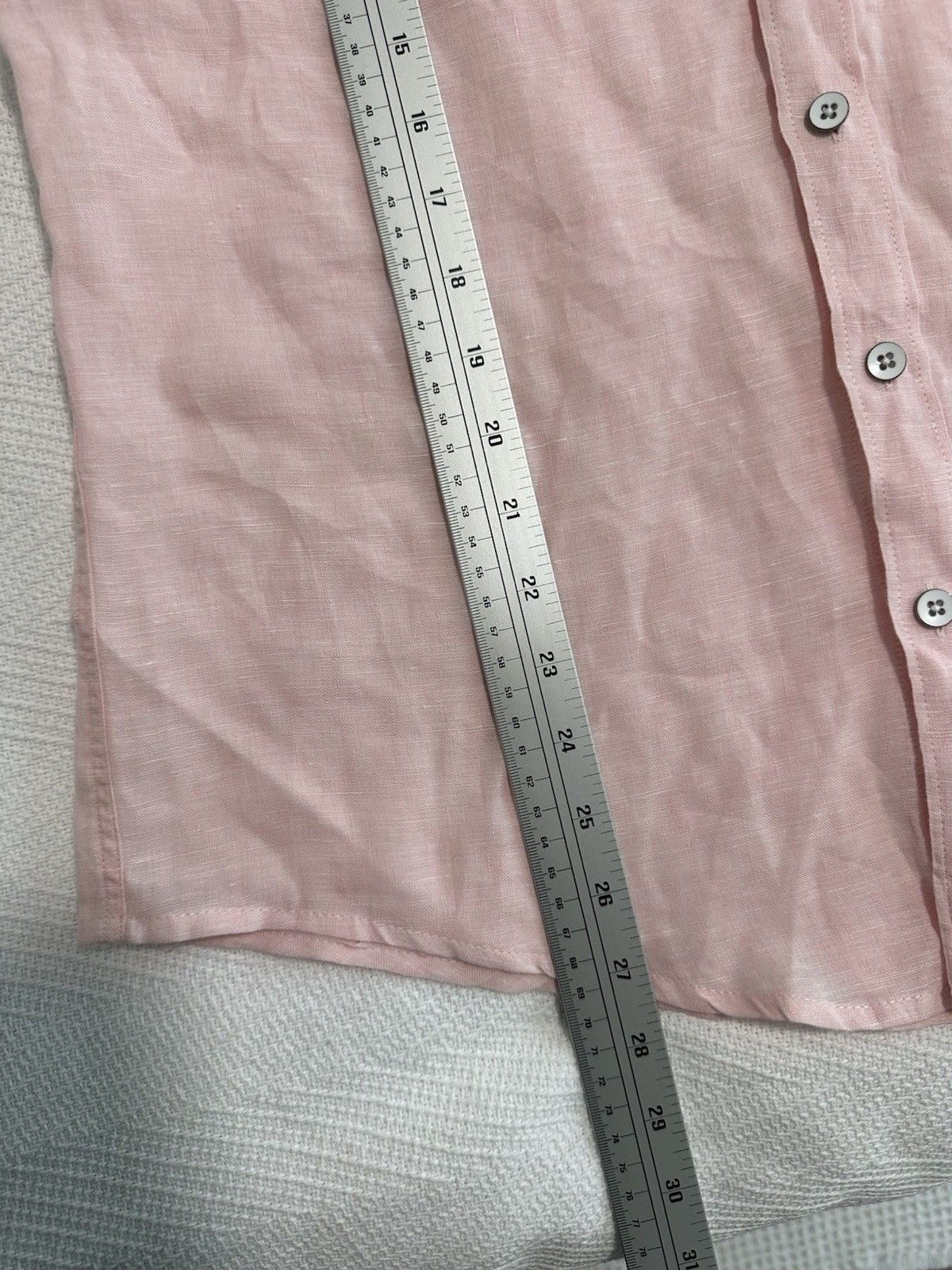 Rodd & Gunn Shirt Mens Pink 100% Linen Short Sleeve Size M 7