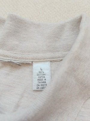 Vintage Fall Autumn Leaves Acorn Embroidery Mock Collar Sweatshirt Large Cotton 7
