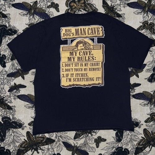 Big Dogs Brand T Shirt Blue XXL Man Cave Rules Graphic T 2