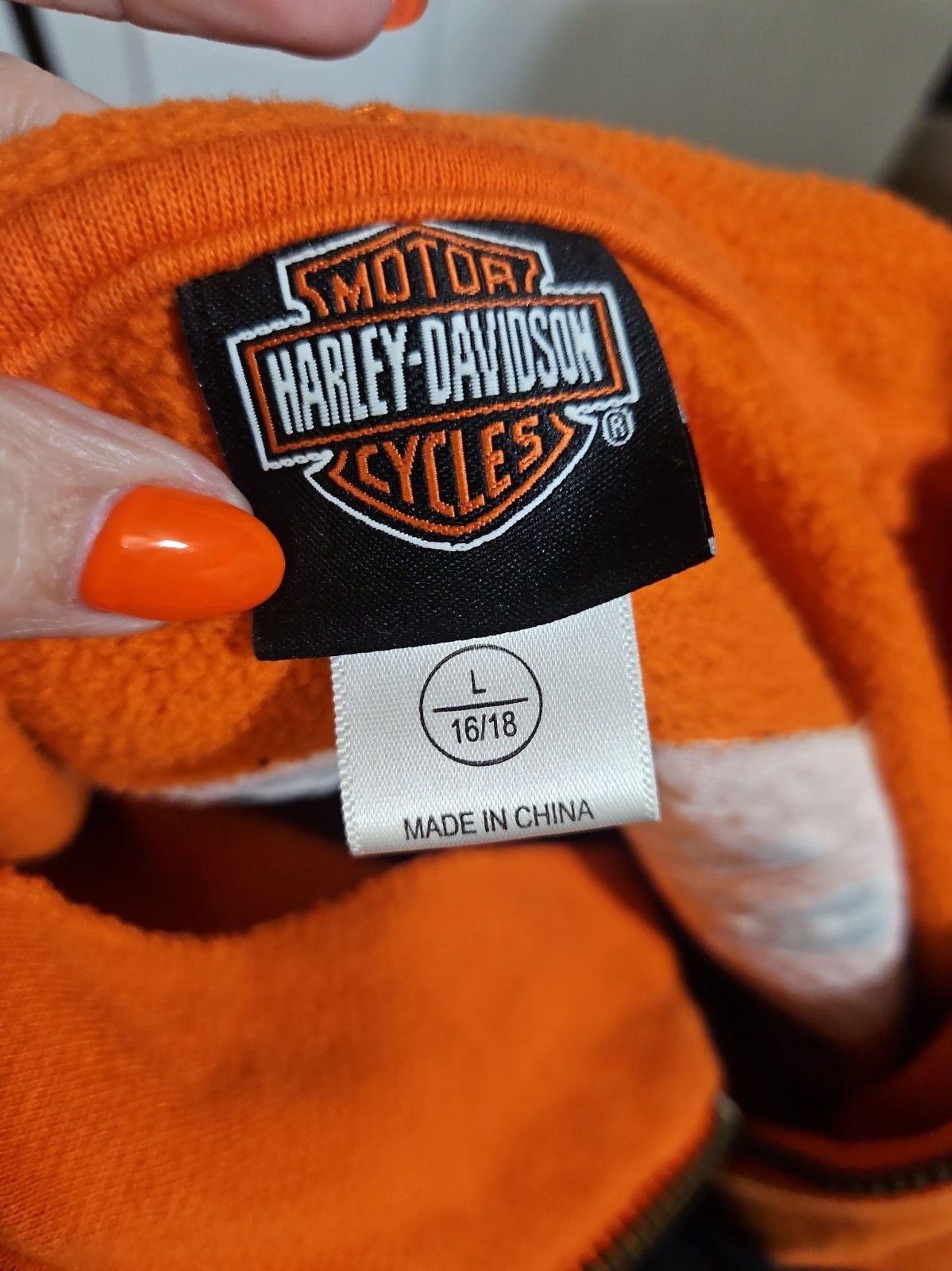 Harley Davidson Full Zip Colorblock Hoodie L 6
