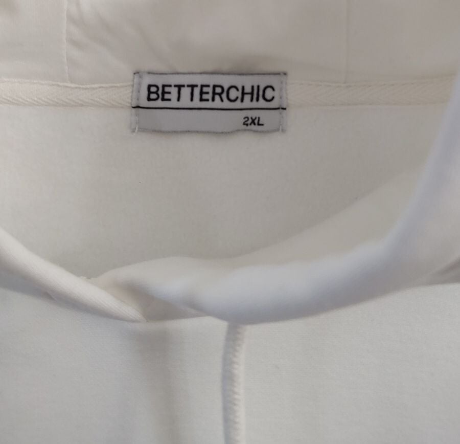 Betterchic White Hoodie Sweatshirt Size 2XL 6