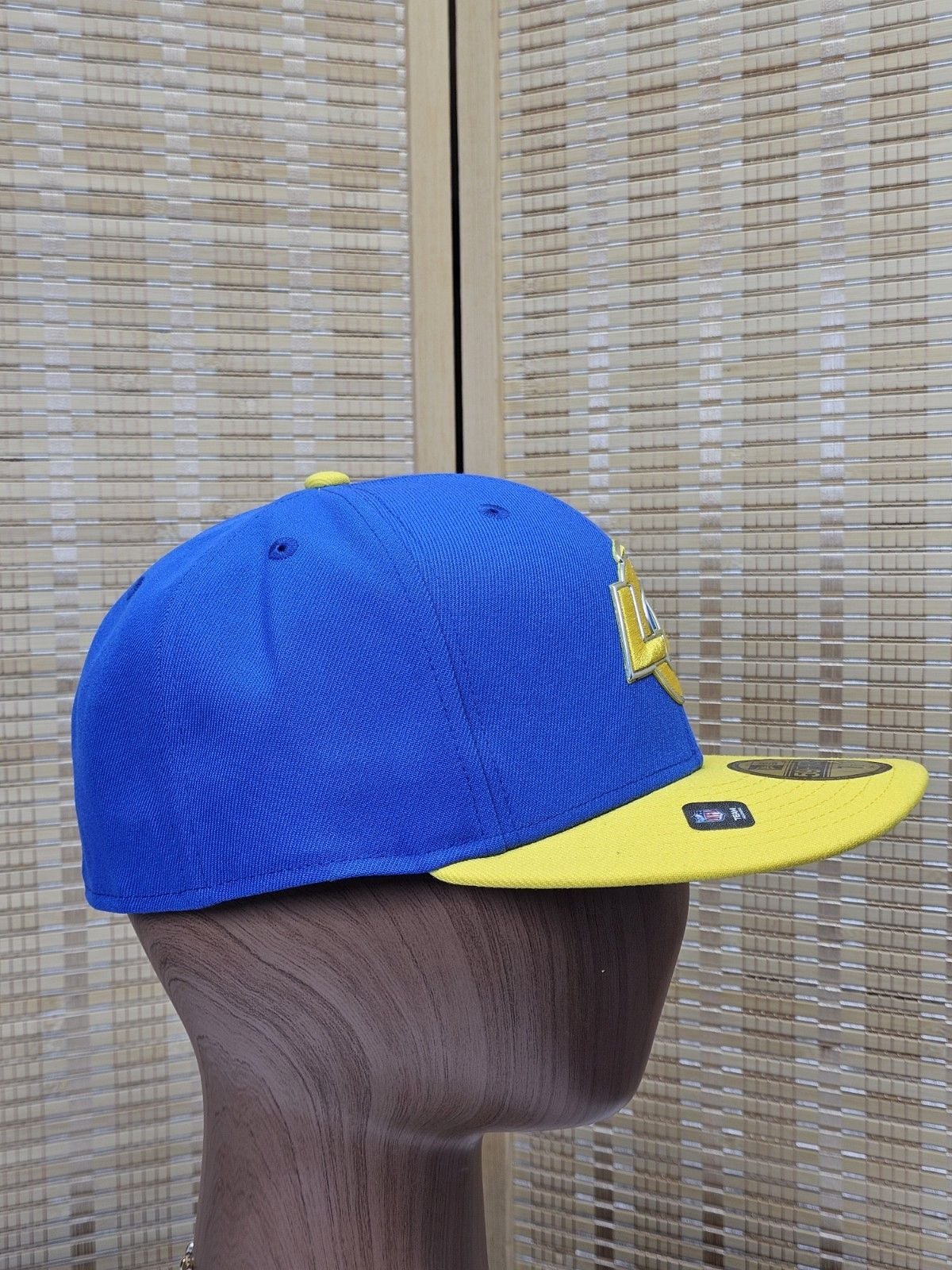 New Era Los Angeles Rams 59FIFTY Fitted Hat Royal Yellow Size 7 1/2 6