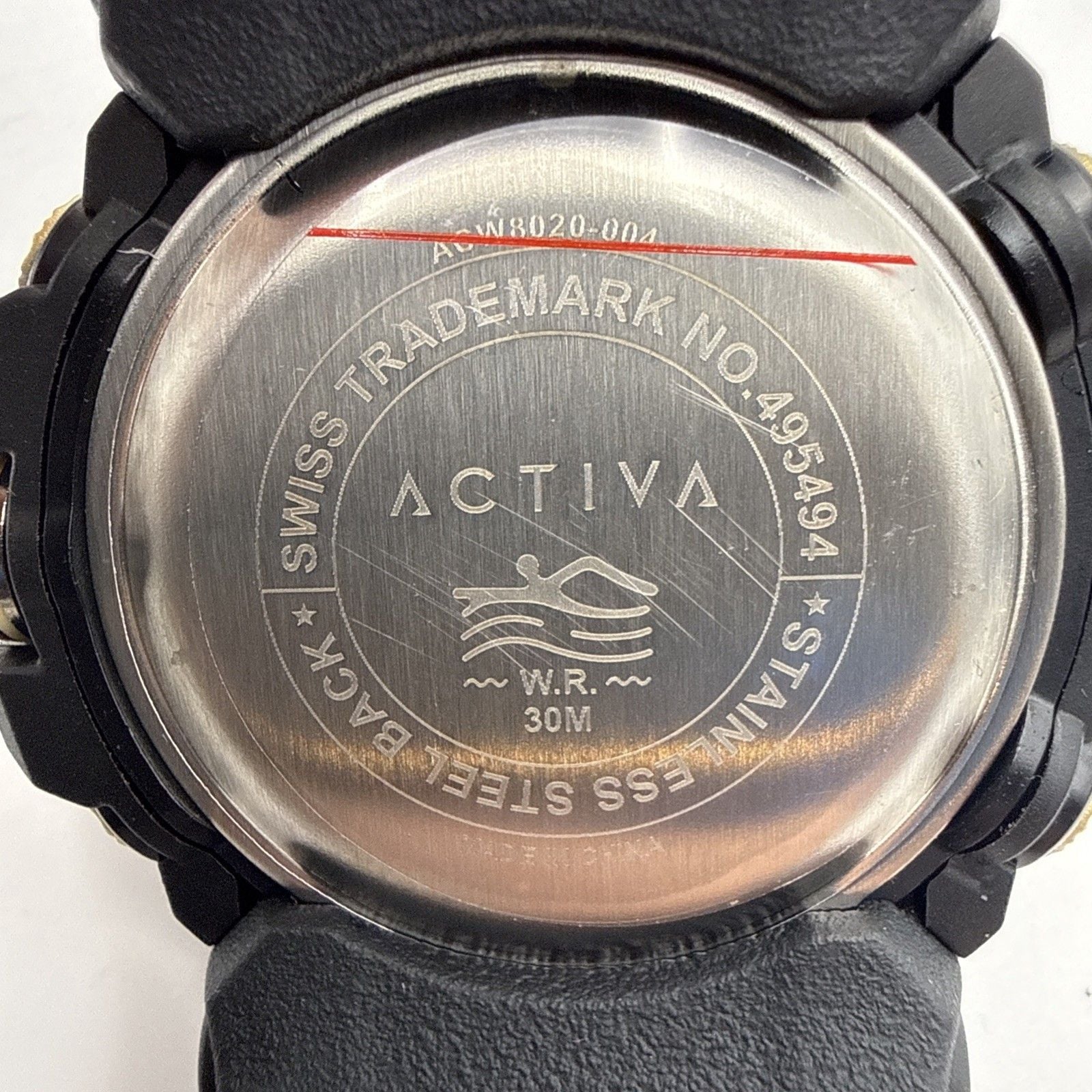 Activa by Invicta ACW8020-004 Men’s Black Gold Digital Sport Watch 56mm NIB 13