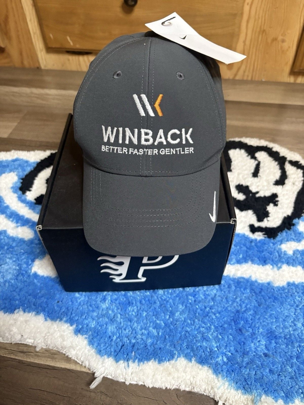 Mens Nike Dri-FIT Club Cap Size M/L Gray Winback Hat Golf Tennis 2