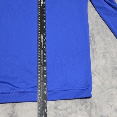 PETER MILLAR Men's Sz Lg Forge Performance Quarter-Zip Pullover Sapphire Blue 10