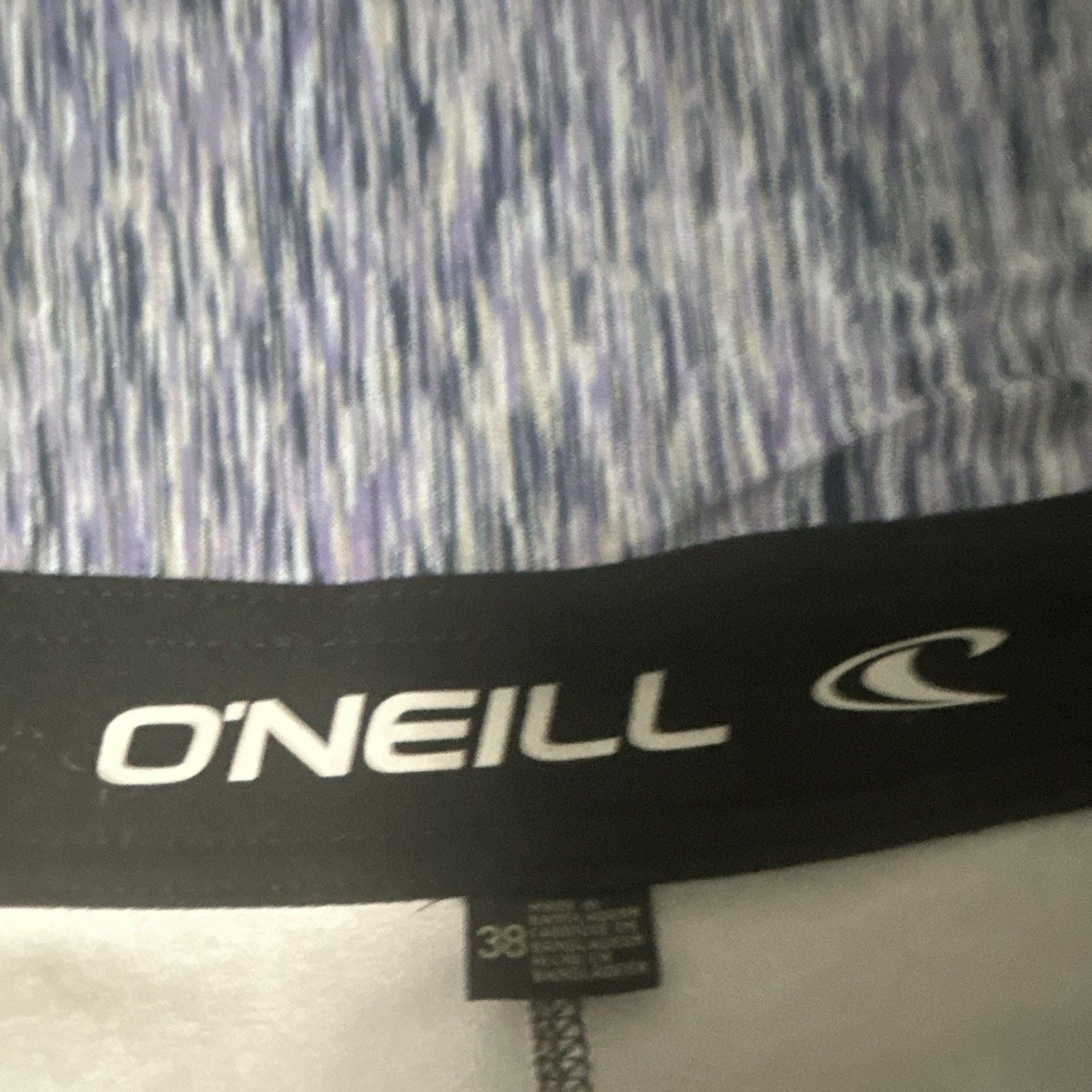 O'Neill Men’s Board Shorts Size 38 Black/Blue/Green Striped Drawstring Pocket 4