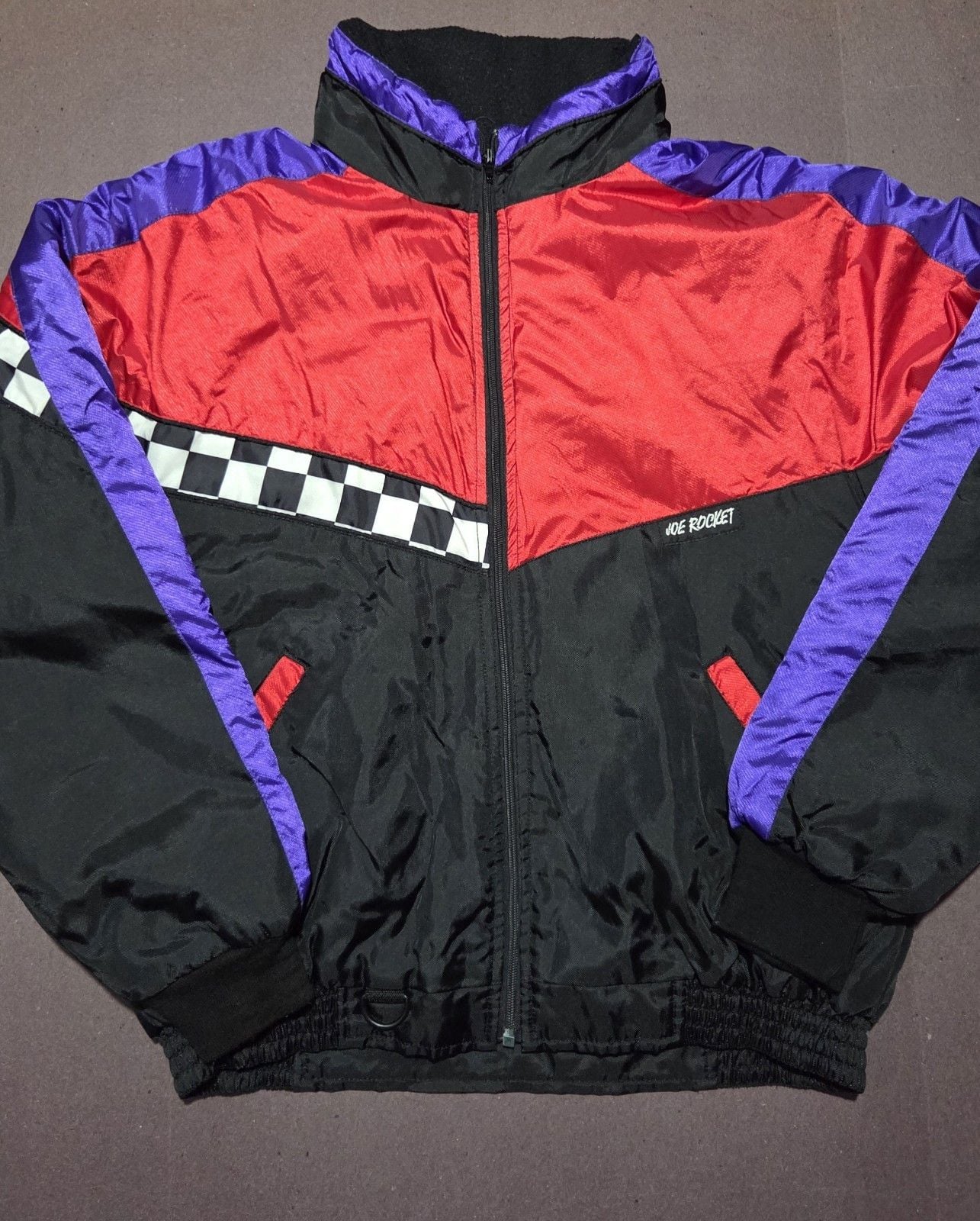 Joe Rocket Big Joe Checkered Moto Jacket 90s Vintage 3