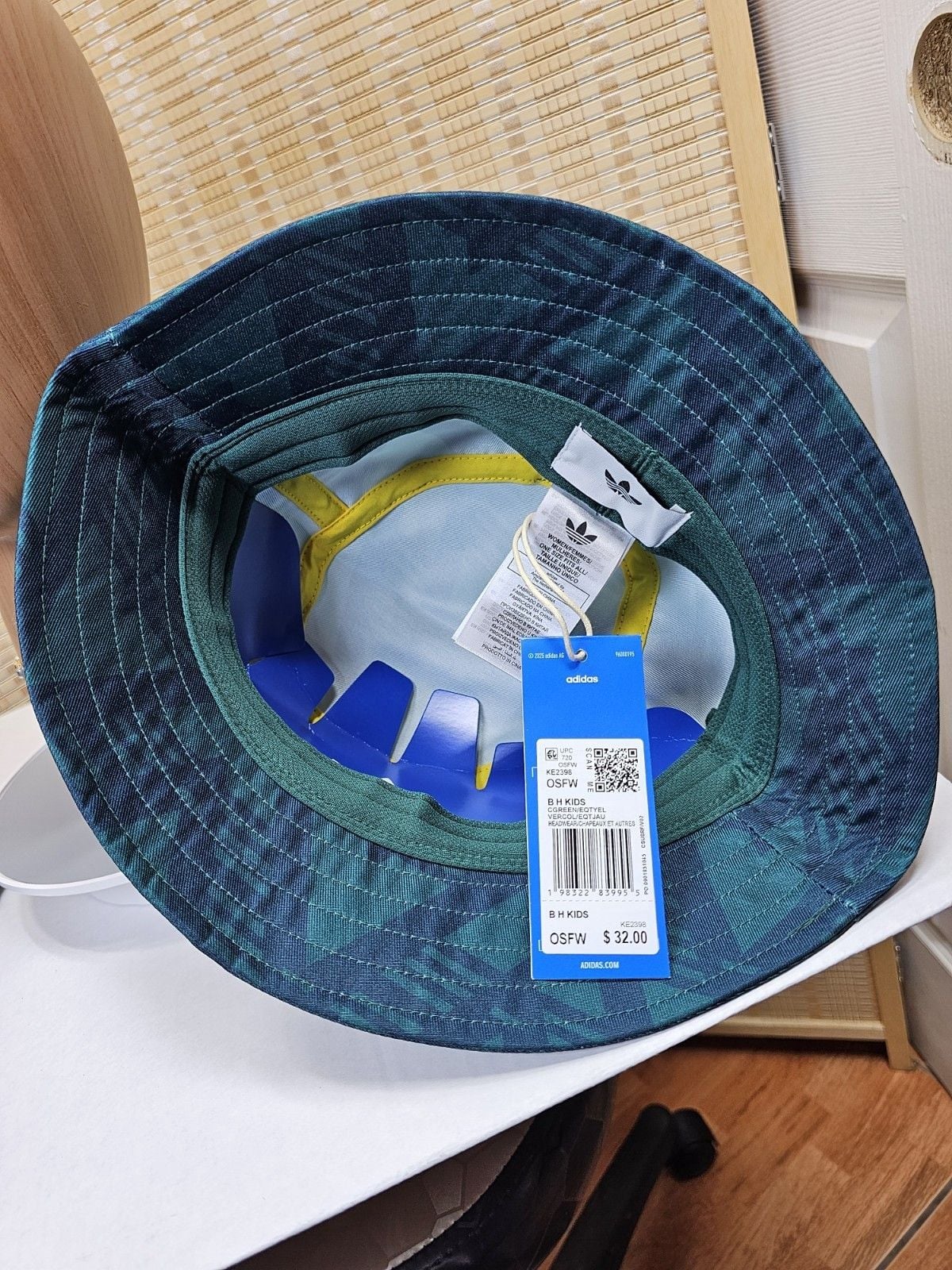 Title: adidas Originals Kids Bucket Hat Green Yellow Bruised Banana Print KE2398 7