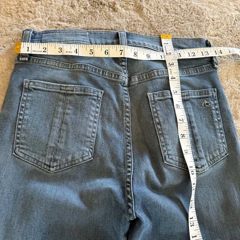 Rag & Bone High Rise Ankle Skinny Jeans - Distressed Woman Size 27 School 8
