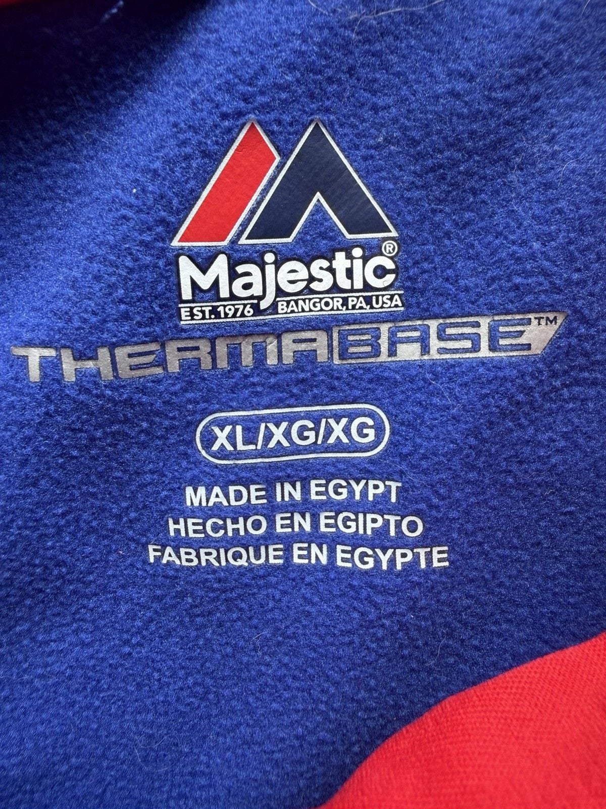 Majestic New York Rangers NHL Hockey Pullover Hoodie Blue/Red/White XL 7