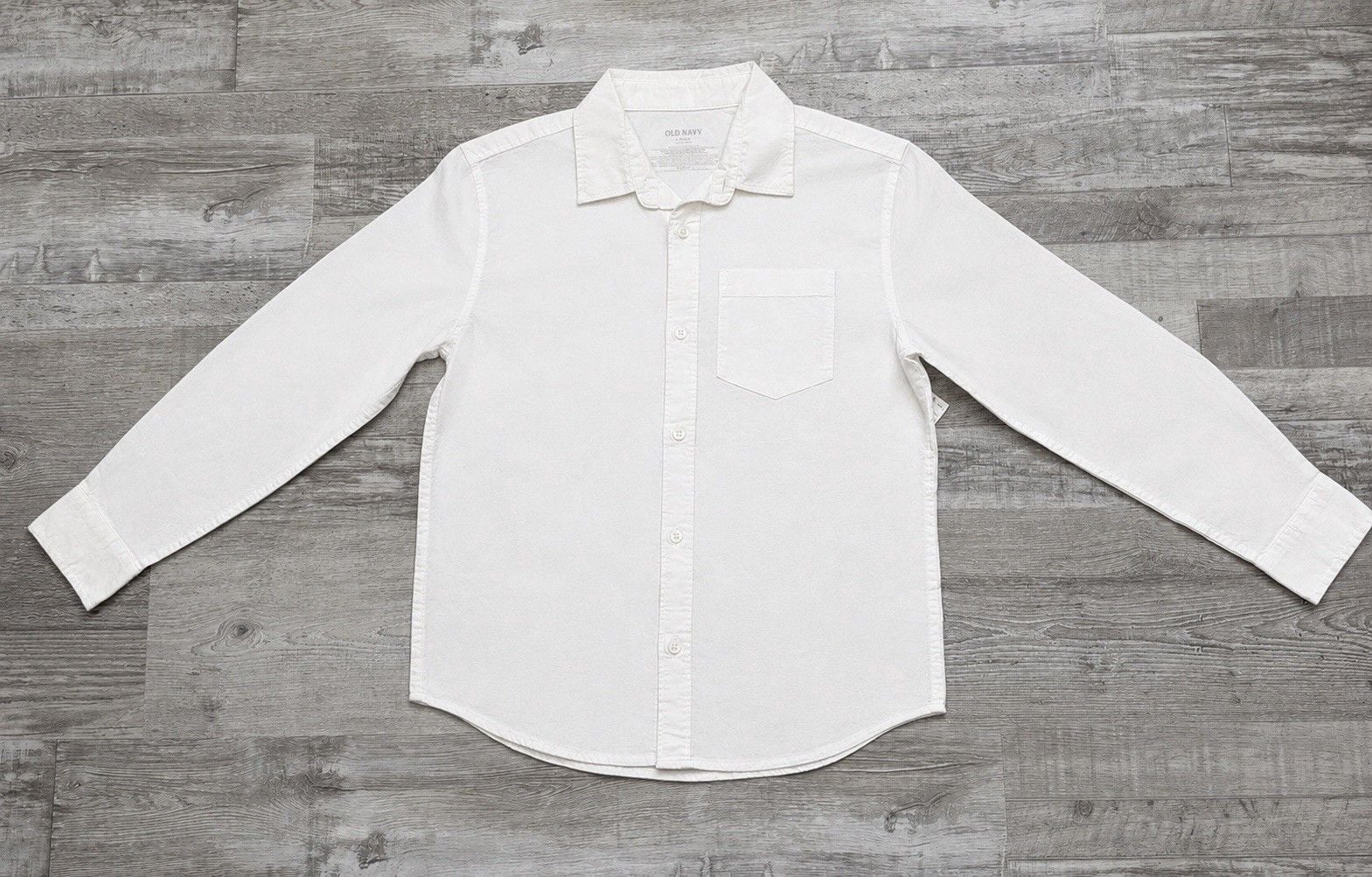 NWT Old Navy Boys L 10-12 White Oxford School Uniform Button Down Shirt 2