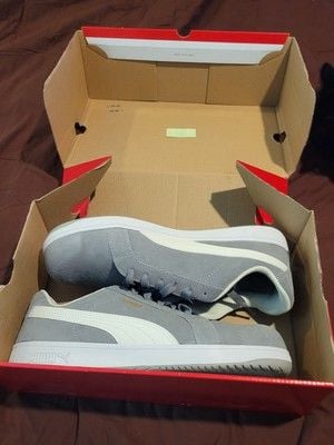 Puma Slipping Oil Resistant Steel Toed Shoes Gray 9