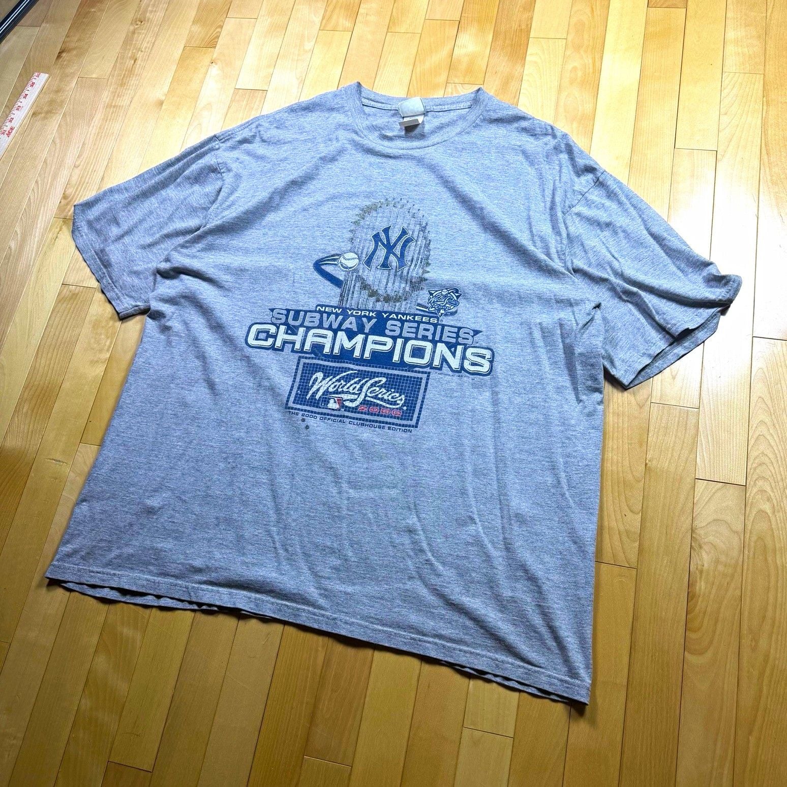 Vintage 2000 Yankees Subway Series Champions Lee Sport Tee XXL 26x31 MLB 2
