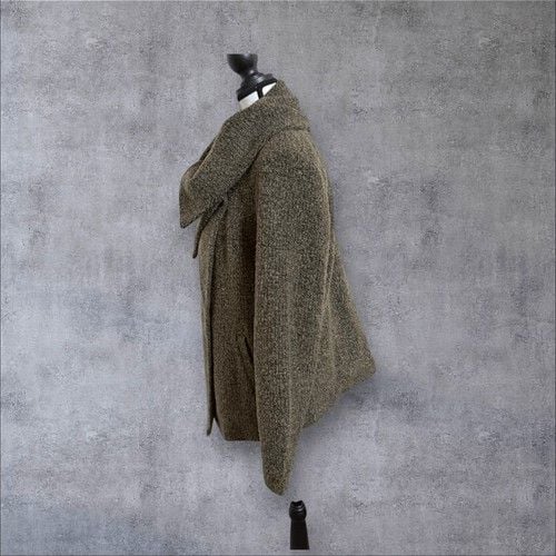 Lisa Rinna Collection Boucle Shawl Collar Jacket Color: Deep Olive Size M 4
