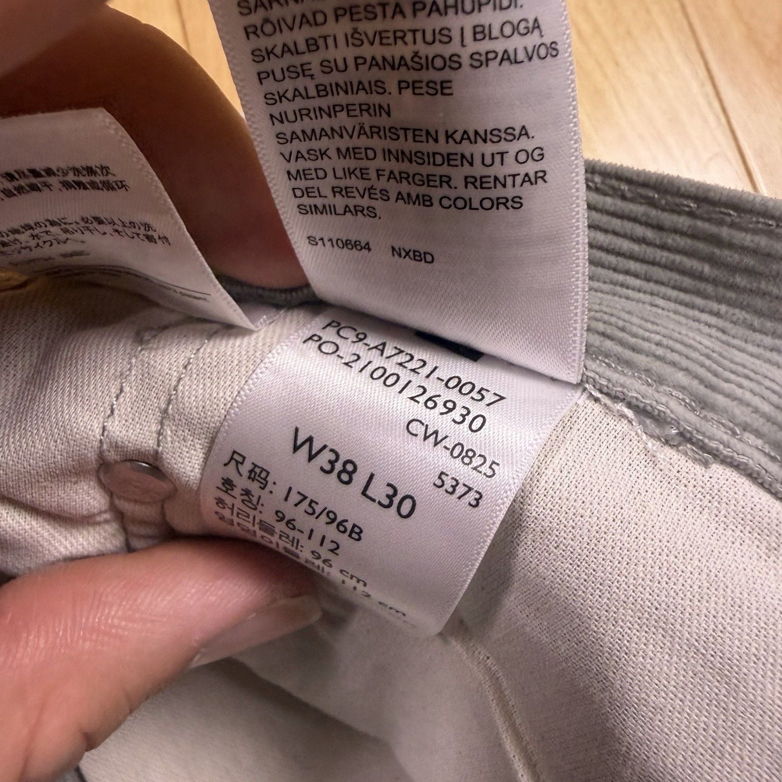 Levi’s 565 Gray Corduroy Pants 38x30 Loose Baggy Straight 90s Skater NWT 5