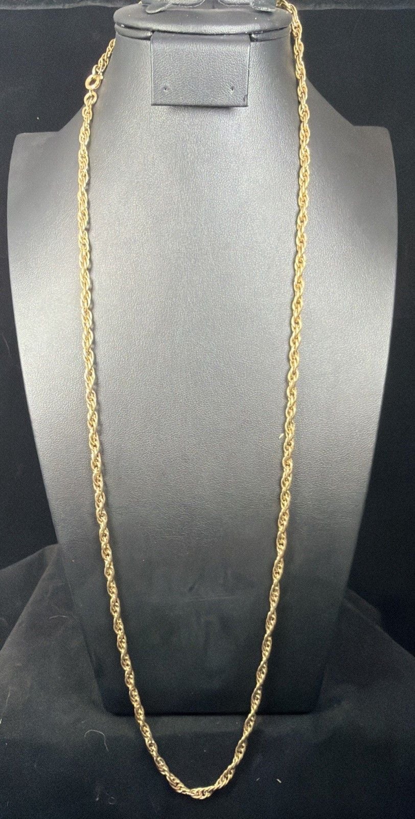 Vintage Multi Strand Gold Tone Layered 6-Chain Necklace Ornate Clasp Set 9