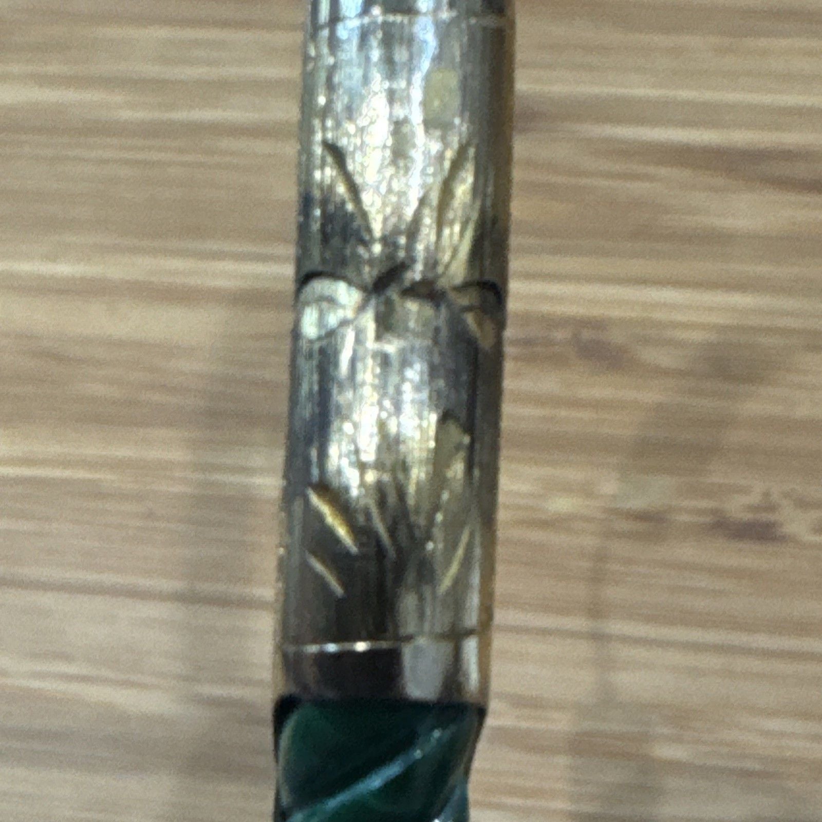 Vintage 925 Sterling Silver Carved Malachite Hinged Bangle Bracelet 30g Rare 8