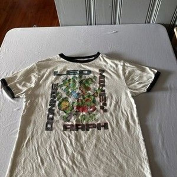 TMNT Kids XL Graphic Ringer T Leo Mikey Donnie Raph 