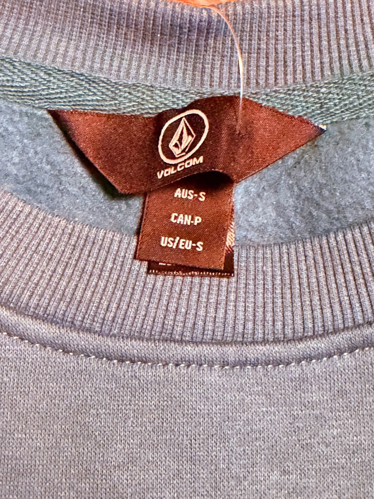 Volcom Roundabout Crew Small Blue Crewneck Sweatshirt 8