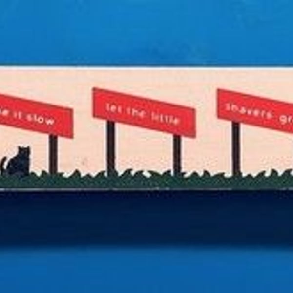 VTG 1995 The Cats Meow Burma Shave Signs Accessory Let The Little Shavers Grow”