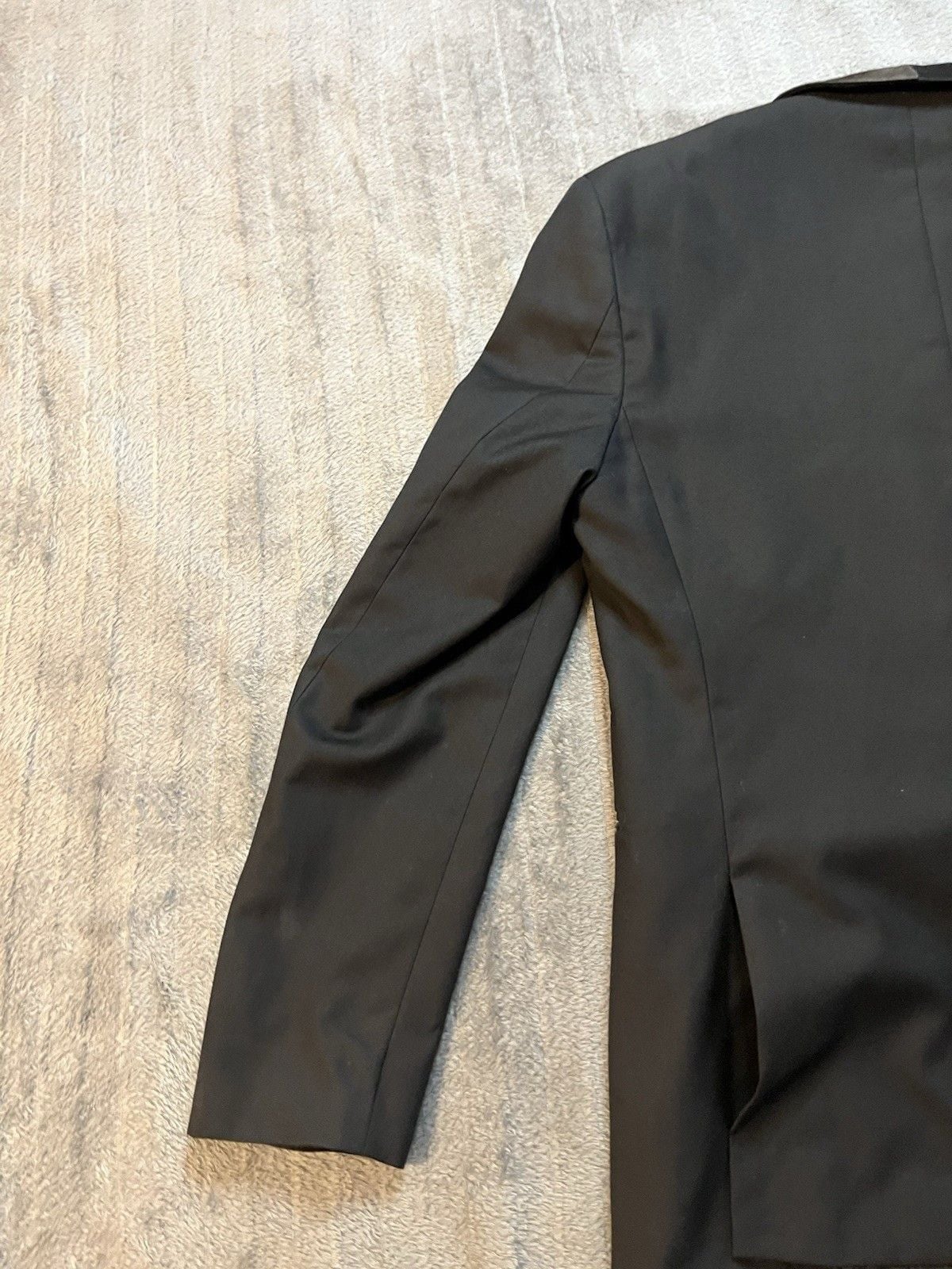Vinci Tuxedo Jacket Black Satin Lapel One Button Blazer Sz 36S Prom Formal Italy 19
