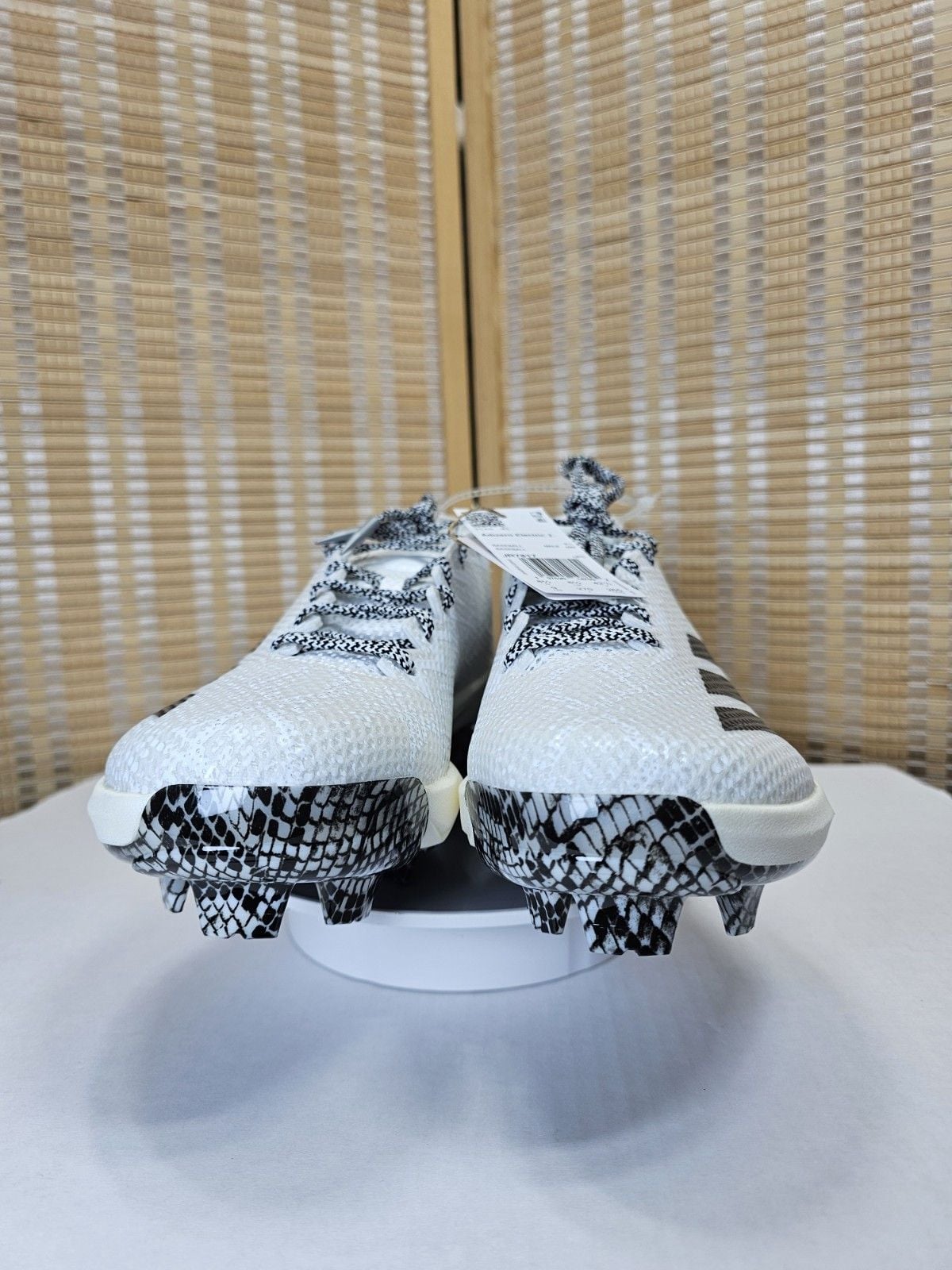 adidas Adizero Electric 2.0 Baseball Cleats Men’s 9 White Snakeskin JR7817 9