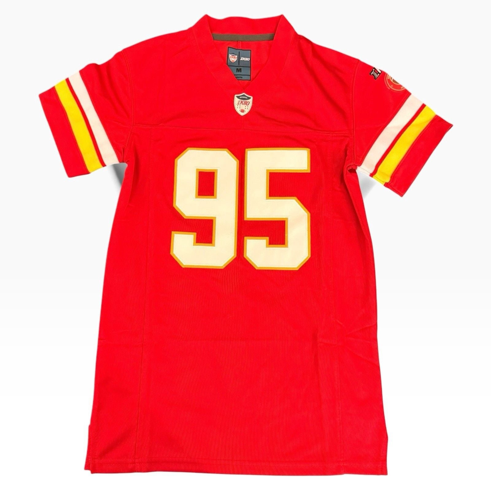 OKIIO Youth Football Stitched T-Shirt Red Medium Jones 3
