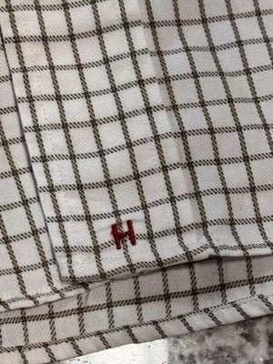 Hathaway Men’s Button Down Business Casual Oxford White 100% Combed Cotton Large 11