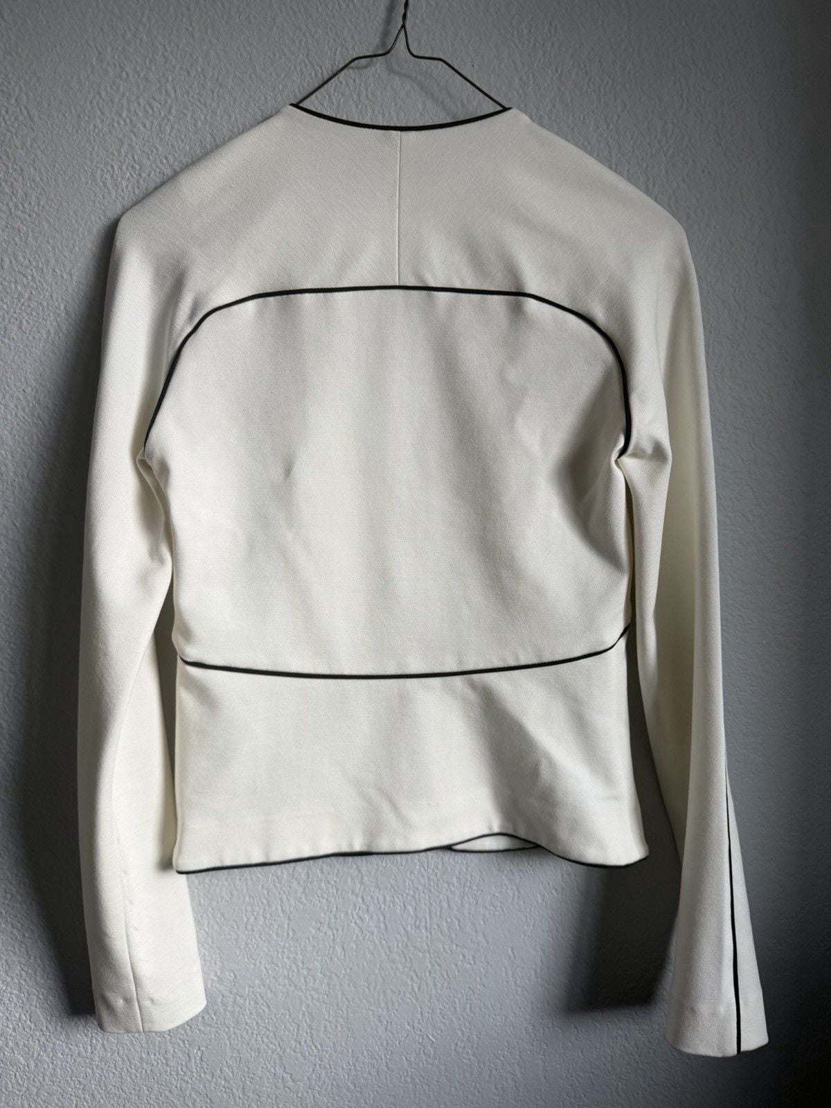 PLEIN SUD JEANIUS White/Black Piped Zip Jacket & Skirt 2pc Set US 4 5