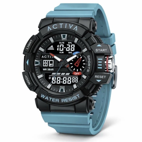 Activa Vord X Invicta Digital Men’s Watch 49mm Light Blue ACW8043-007 New In Box