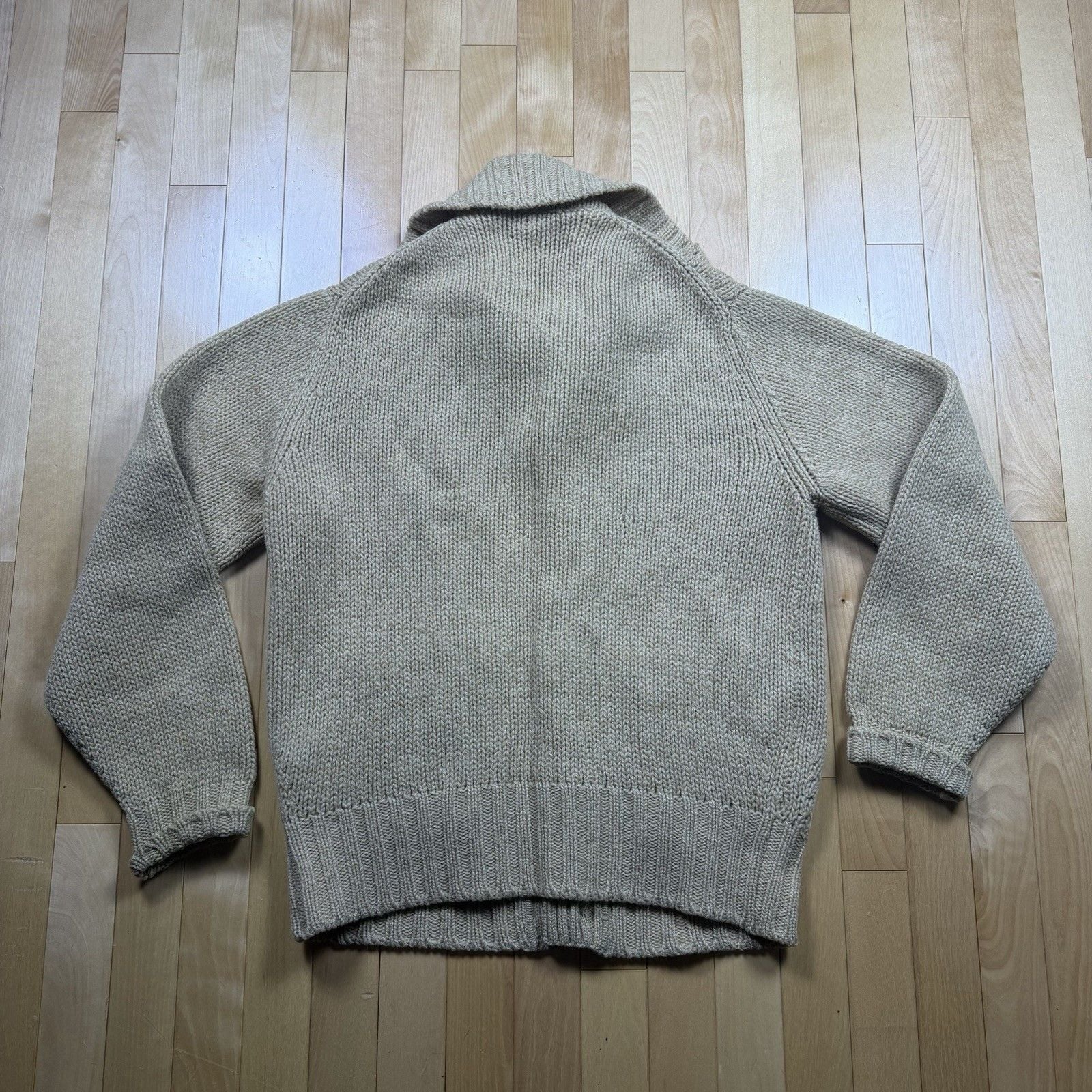 Vintage Alan Paine Shetland Wool Cardigan Mens 42 England Shawl Collar 60s 70s 8