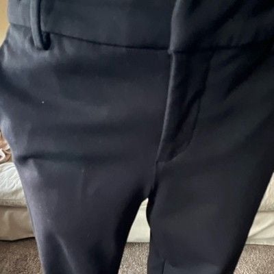 Liverpool Tapered Leg Ankle Flat Front Black Women's Pants Button Zip Closure 3