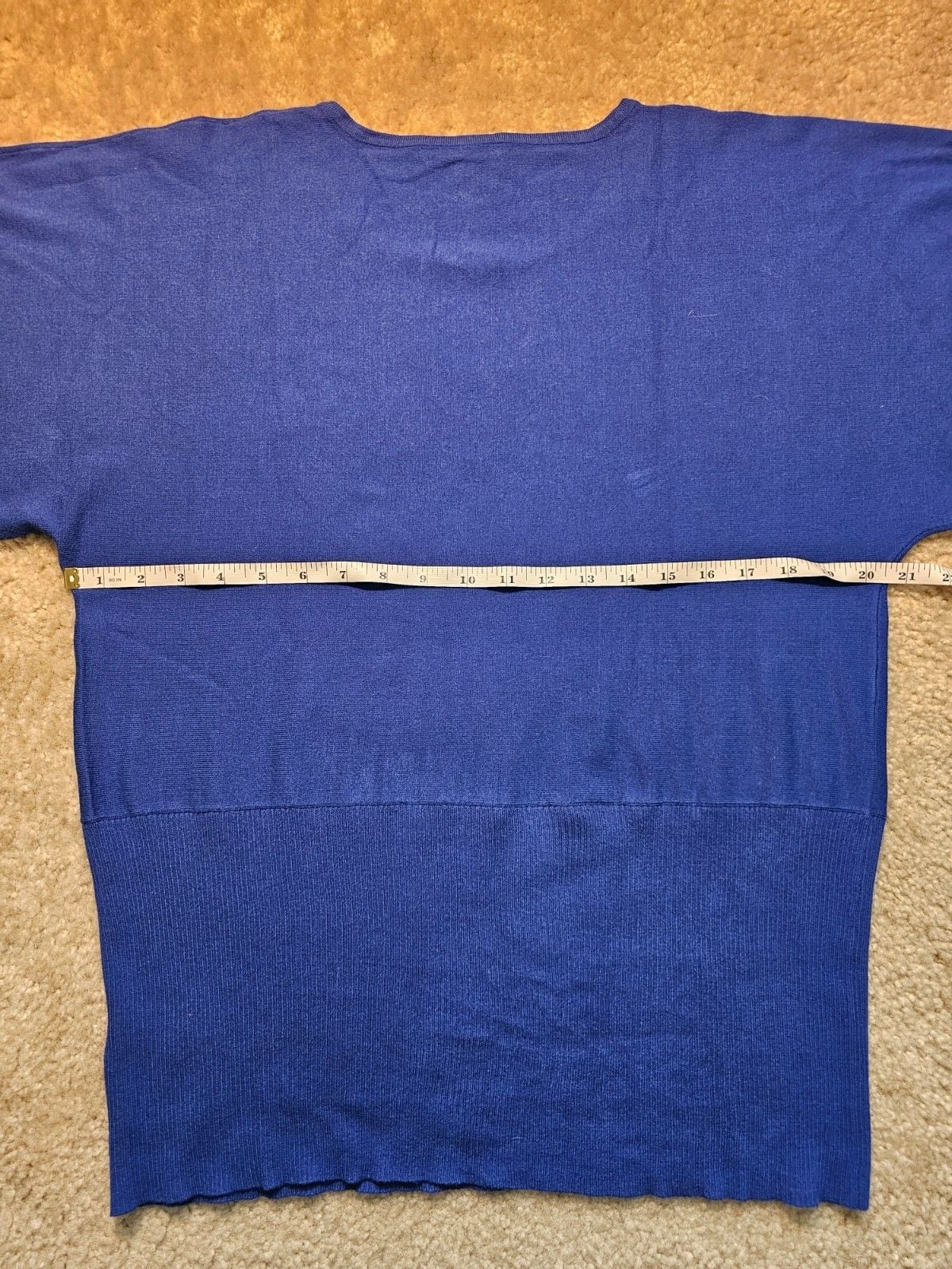 Cable & Gauge Women's XL Blue Dolman Batwing Sweater Keyhole Hardware Tunic 11