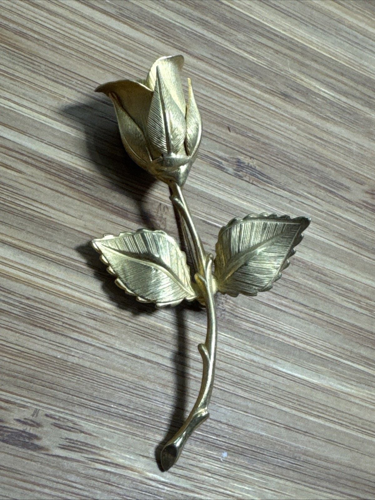 Vintage MFA Signed Golden Rose Flower Brooch Pin Museum Fine Arts Boston Gold 2