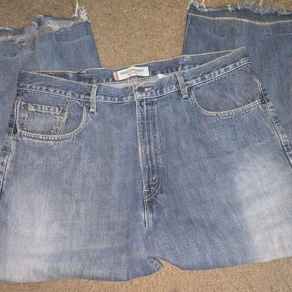 Vintage Levis 569 Denim Jeans Mens 40x30 Loose Straight Made in USA Y2K 2003 12