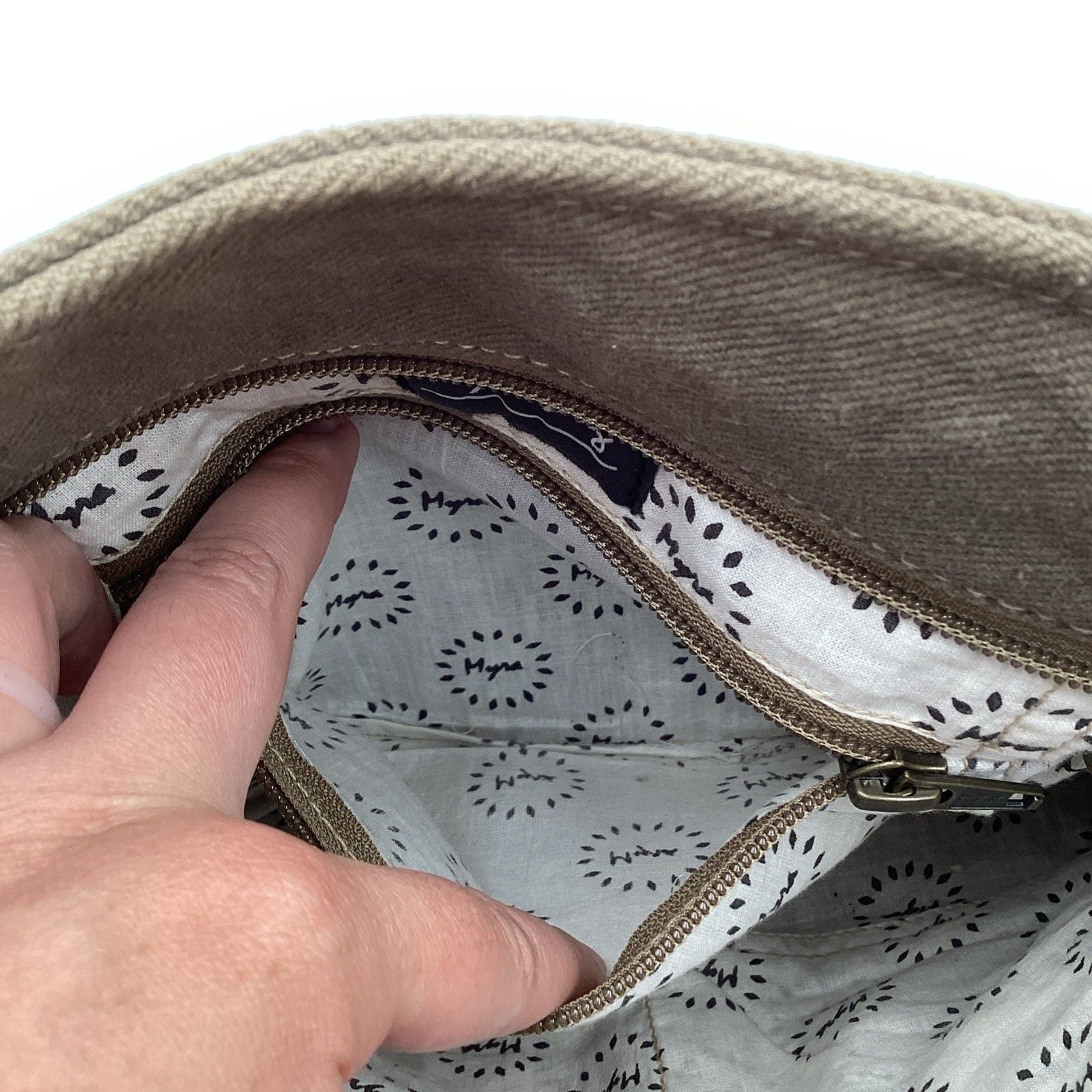Myra Bag Genuine Leather Canvas Diamond Crossbody Shoulder Bag Boho 8