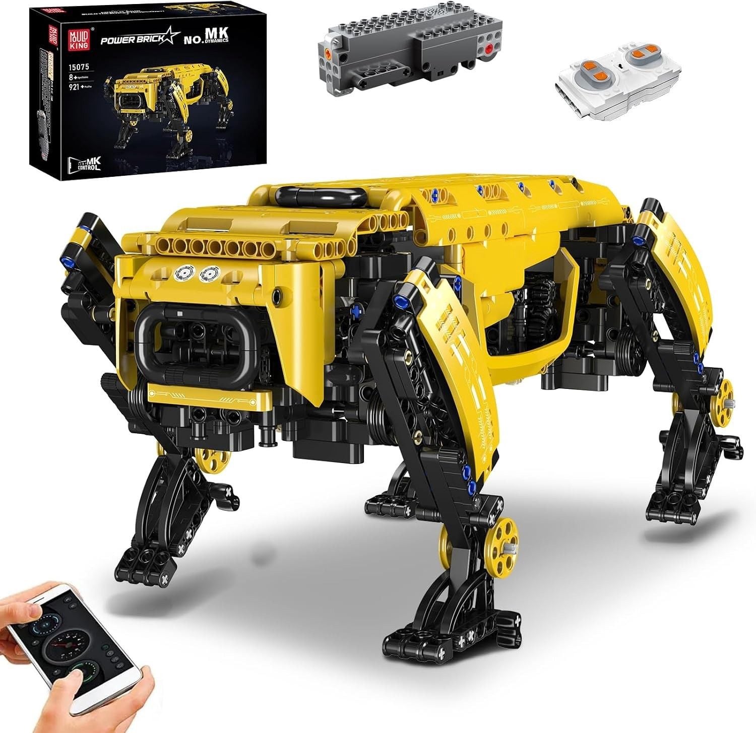 Mould King 15075 RC App‑Programmable Four‑Legged Robot Dog Building Blocks Set 1