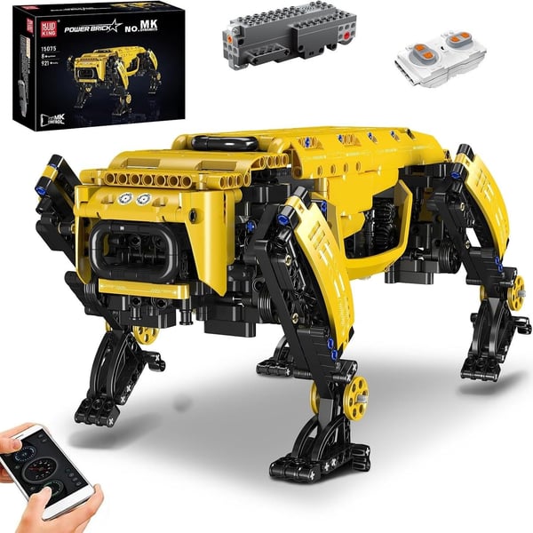 Mould King 15075 RC App‑Programmable Four‑Legged Robot Dog Building Blocks Set