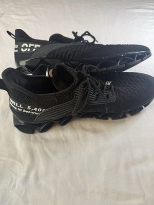 Black Breathable Knit Running Shoes Size 13 9