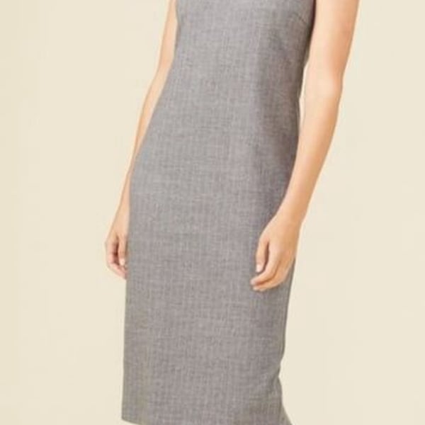 NWT J. McLaughlin Murphy Dress Grey Pinstripe Size 4 Wool Career Office $238