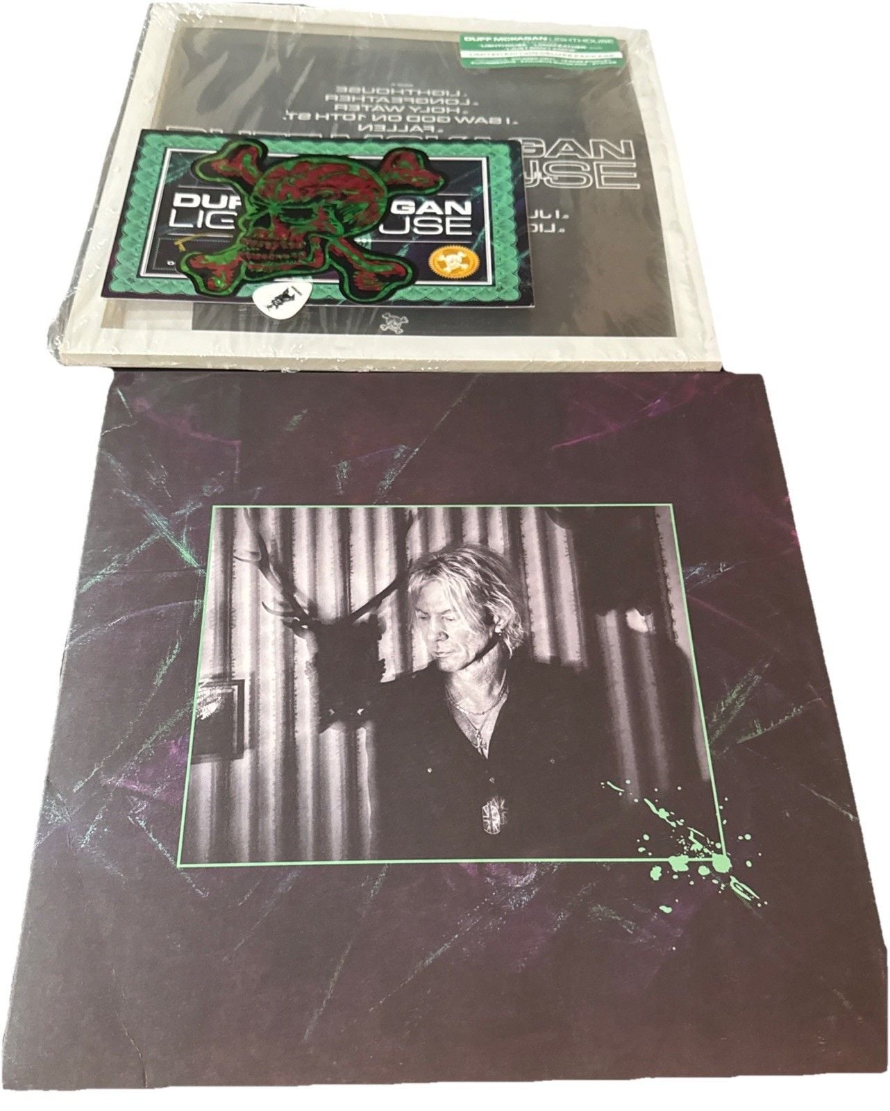 Duff McKagan Lighthouse GREEN VINYL LP /300 SIGNED COA Limited Guns N Roses 5