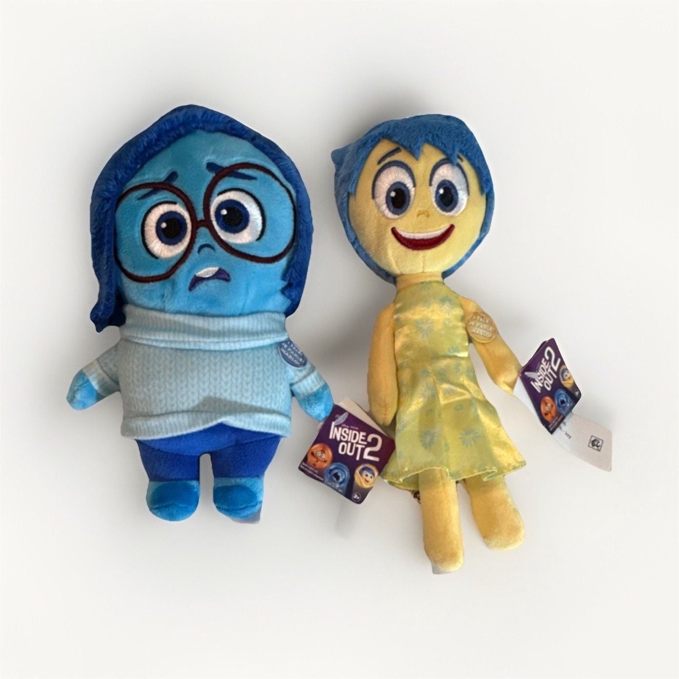 Disney Pixar Inside Out 2 Sadness and Joy Talking Plush Toys Small 2024 1