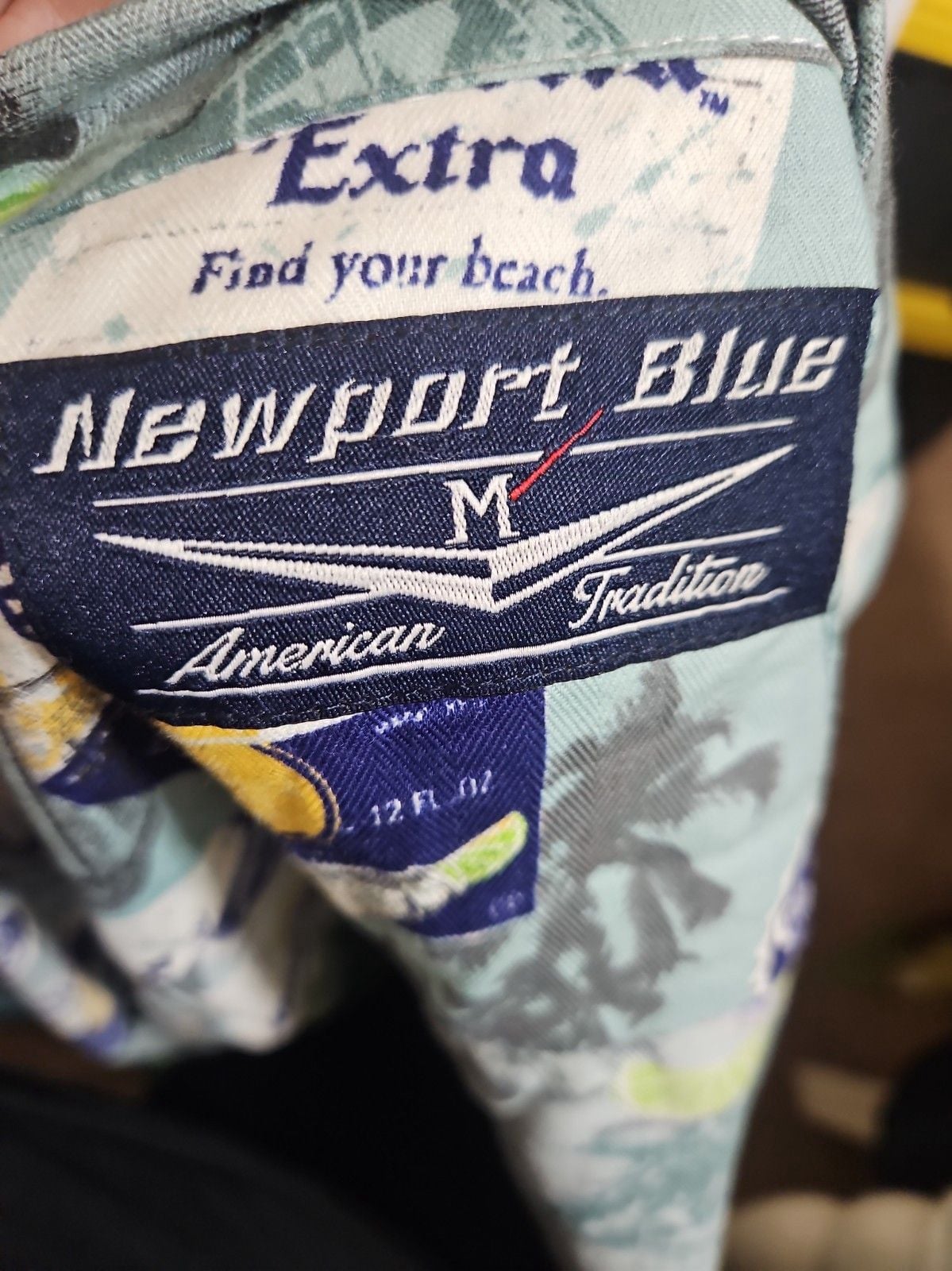 Newport Blue Corona Extra Hawaiin Button Up Shirt M 6